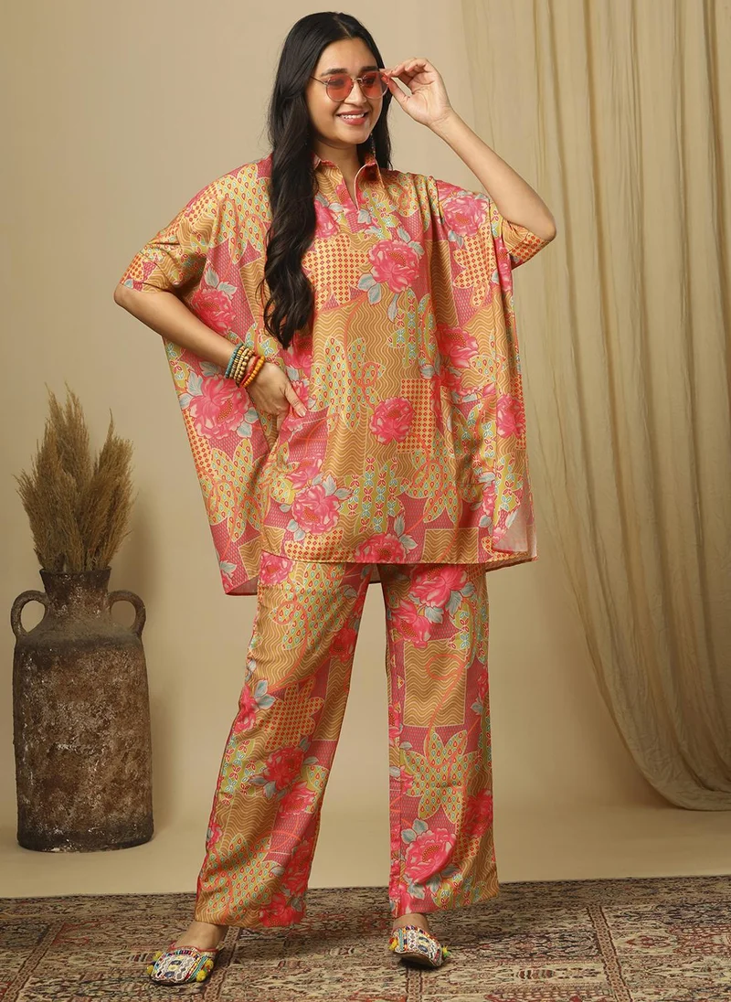 globus Globus Women Printed Short Sleeve Top & Trouser Co-Ords